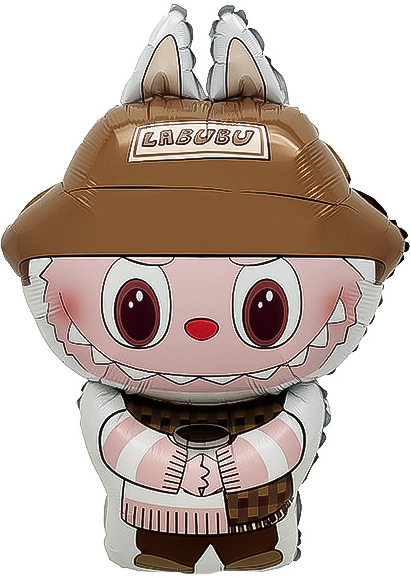 Шар (30''/76 см) Фигура, Плюшевый эльф в шапочке, 1 шт.