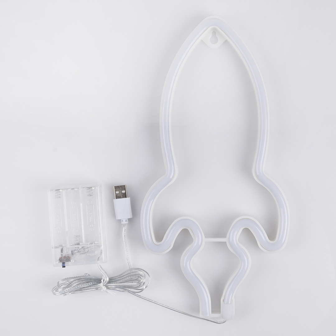 Световая фигура Ракета, 14,5*29 см. Красный, 1 шт.