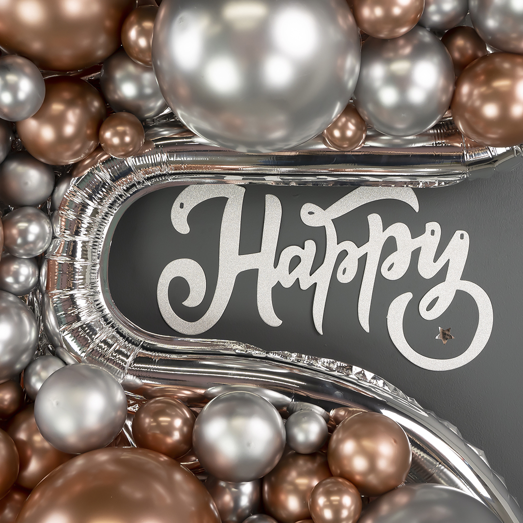 Шар (5''/13 см), Серебро, хром, 50 шт.