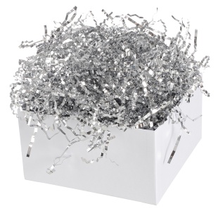 Наполнитель для коробок, Подарочная Классика, ПП, Серебро, Металлик, 50 г.