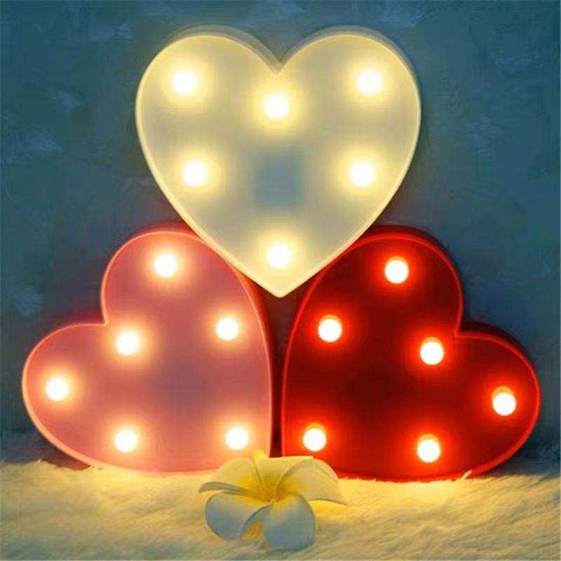 Световая фигура Сердце, 16*16*3,3 см. Красный, 1 шт.