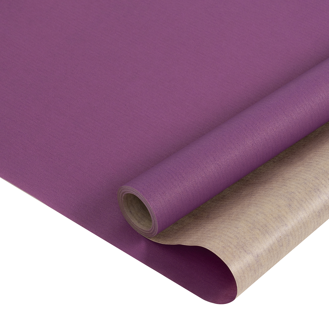 Упаковочная бумага, Крафт 40гр (0,68*10 м) Сиреневый, 1 шт.