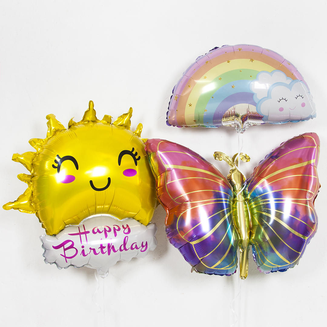 Шар (21''/53 см) Фигура, Сверкающая радуга, 1 шт.