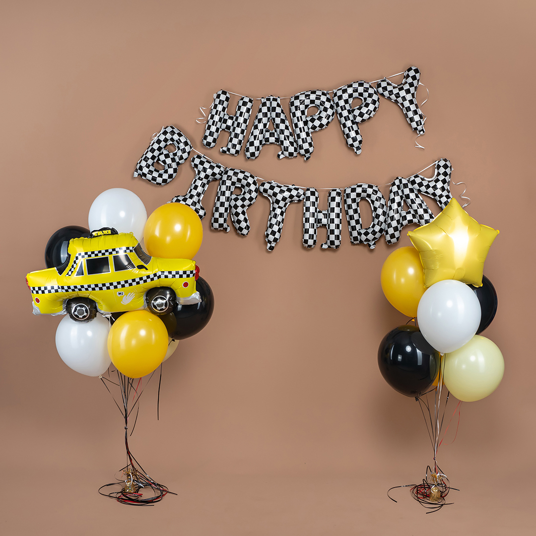 Шар (36''/91 см) Фигура, Такси, 1 шт. в уп.