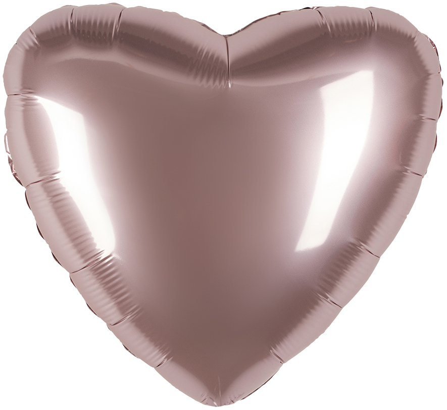 Шар (18''/46 см) Сердце, Грибной, Сатин, 1 шт.