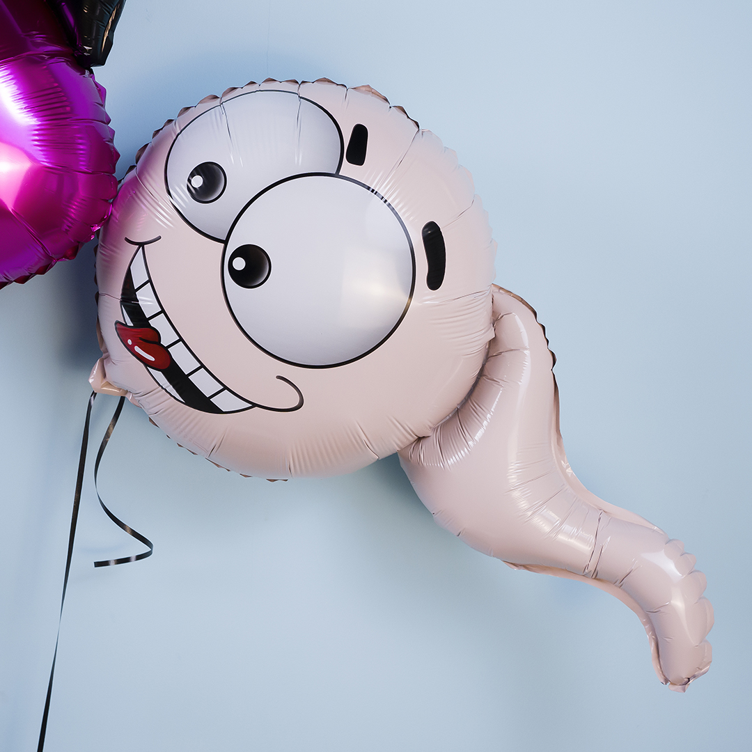 Шар (27''/69 см) Фигура, Головастик, 1 шт.