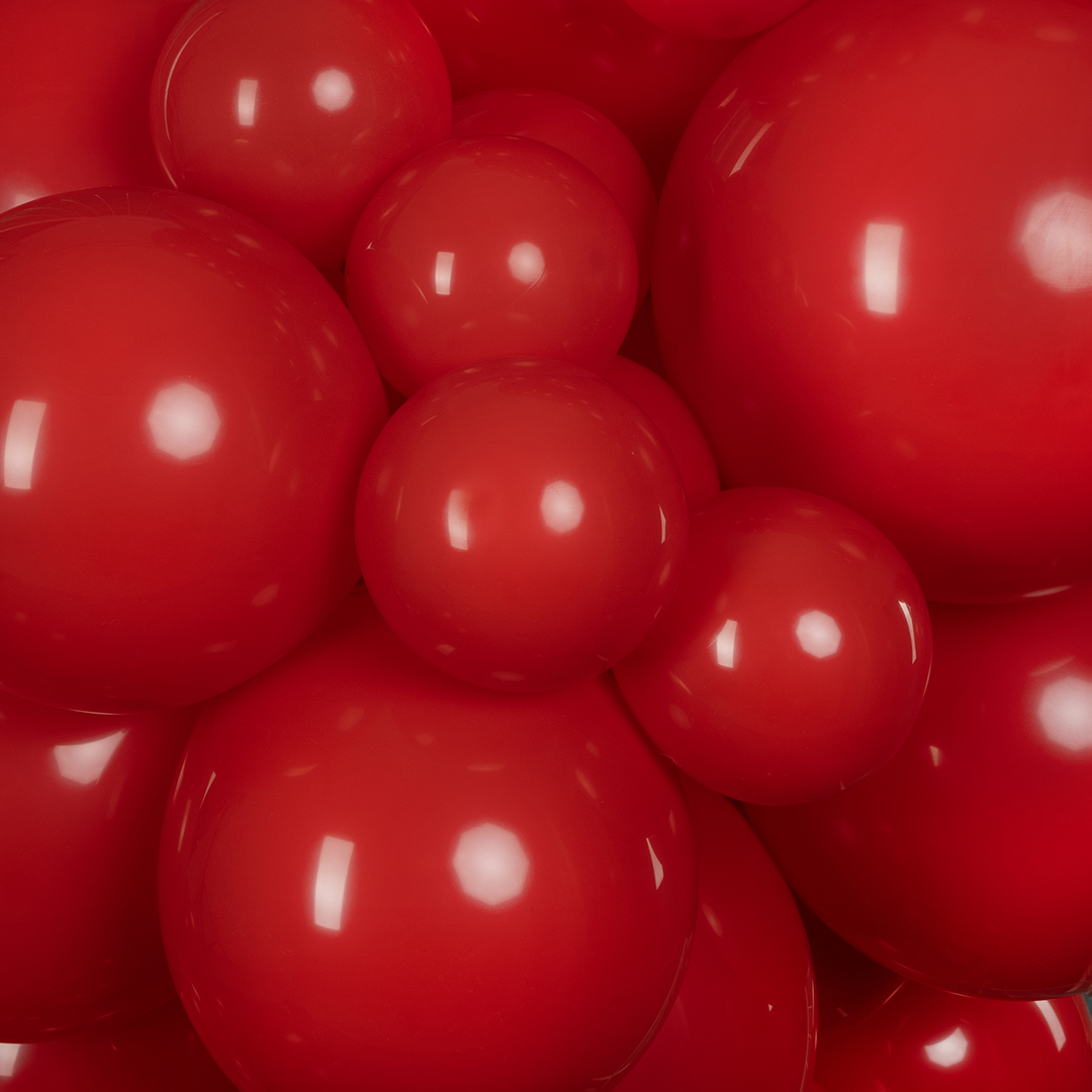 Шар (18''/46 см), Королевский красный, пастель, 10 шт.