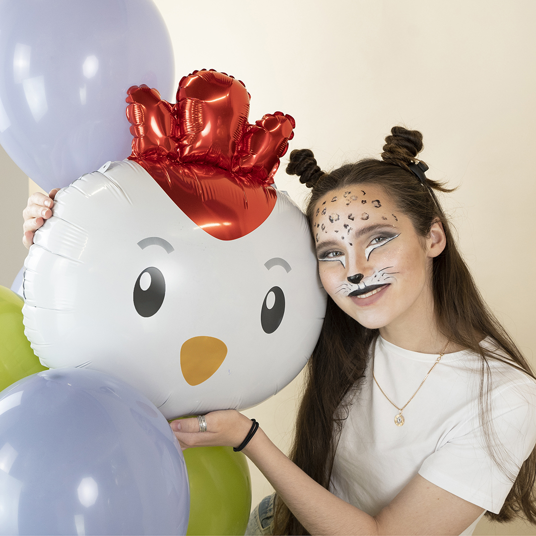 Шар (28''/71 см) Фигура, Голова, Милый Цыпленок, 1 шт.