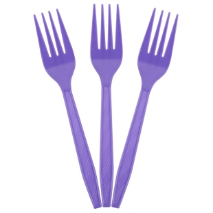 Вилки, Фиолетовый, 15 см, 10 шт. в упак. 