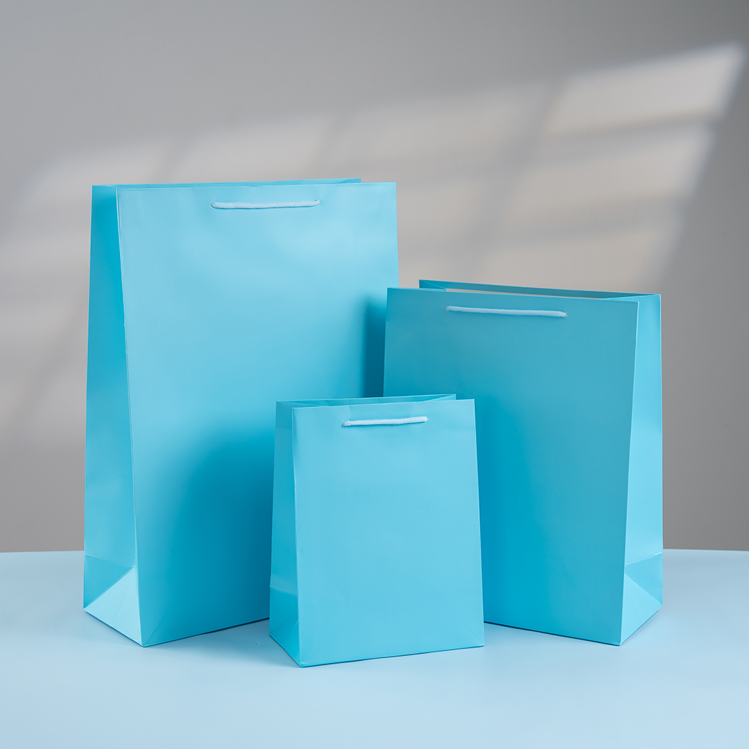 Пакет подарочный, 210гр, Классика, Голубой, 42*31*12 см, 1 шт.