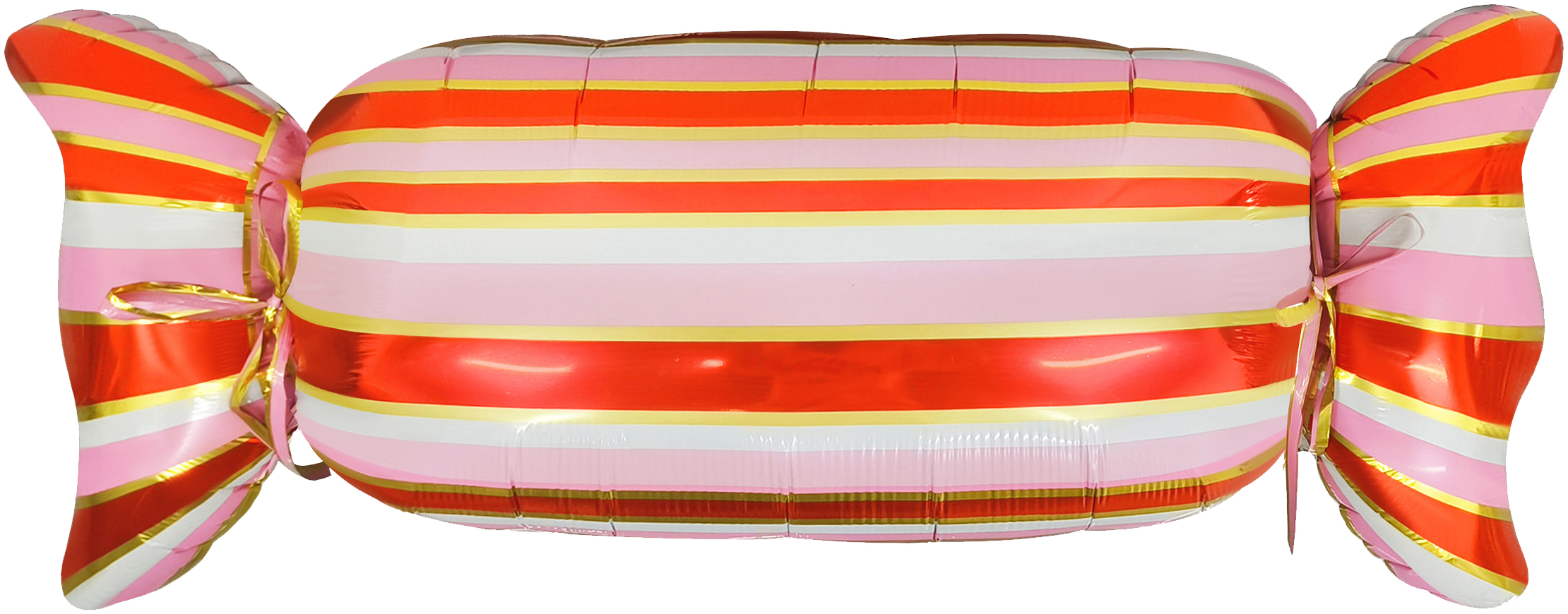 Шар (41''/104 см) Фигура, Конфета Полоски, Розовый/Красный, 1 шт.