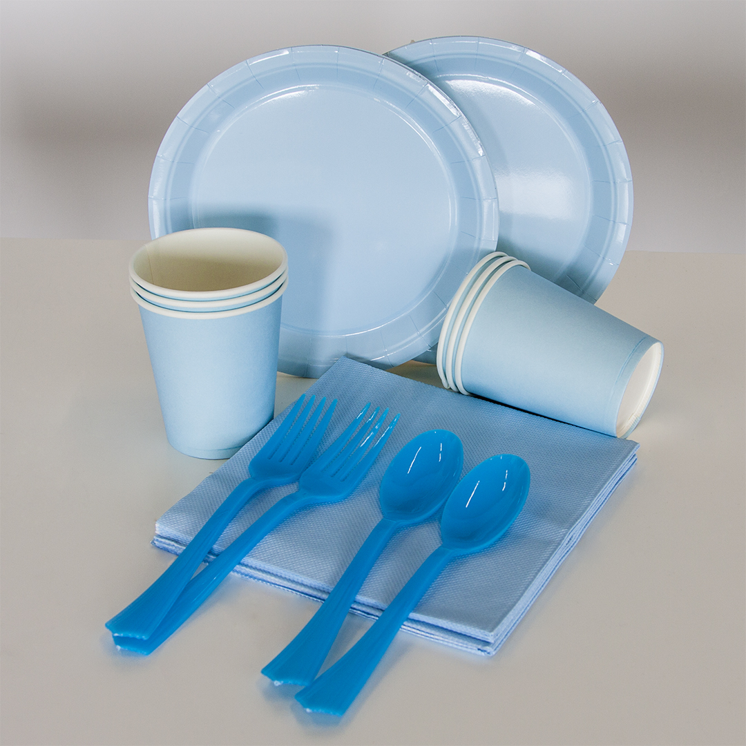 Ложки, Премиум, Голубой, 16 см, 10 шт. в упак. 