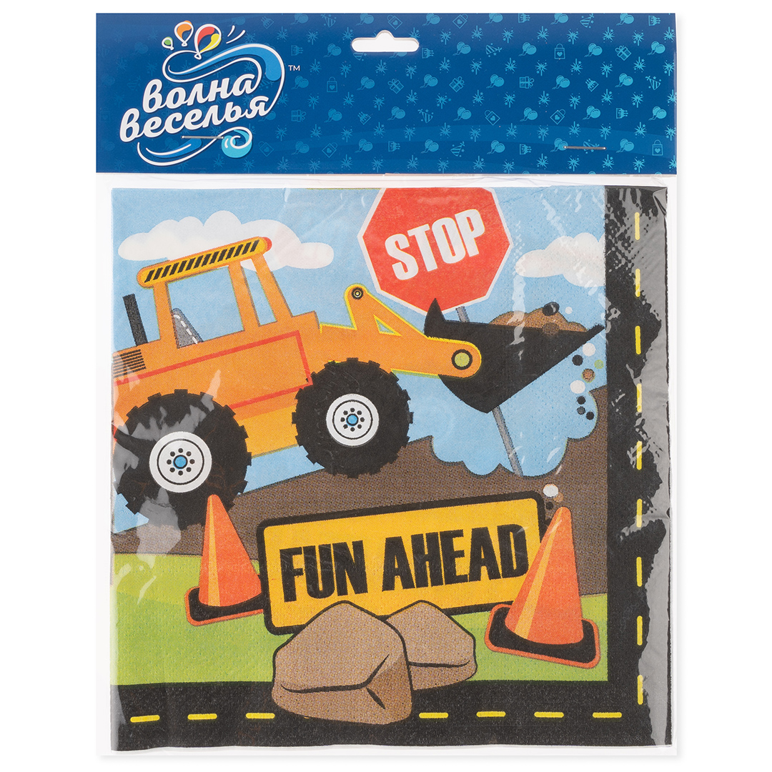 Сервировочные салфетки, Детская спецтехника, 33*33 см, 12 шт.