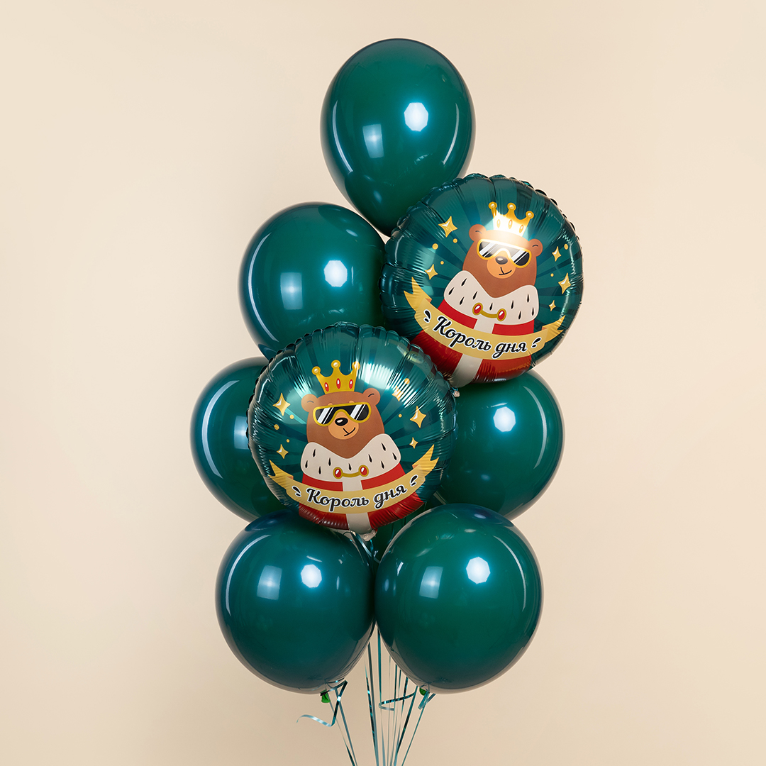 Шар (18''/46 см) Круг, Король дня, 1 шт.