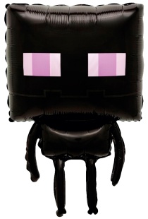 Шар (26''/66 см) Фигура, Пиксельный монстр, Черный, 1 шт. в уп. (цв.этик.)