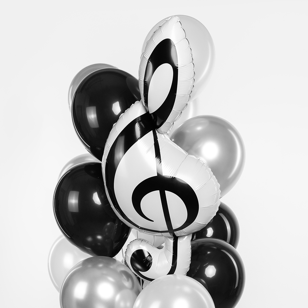 Шар (45''/114 см) Фигура, Скрипичный ключ, 1 шт.