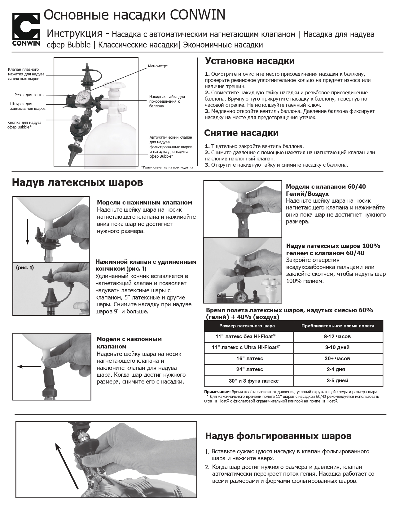 Насадка с манометром и наклонным клапаном, 1 шт.
