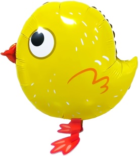 Шар 3D (18''/46 см) Ходячая Фигура, Цыпленок, 1 шт. в уп.