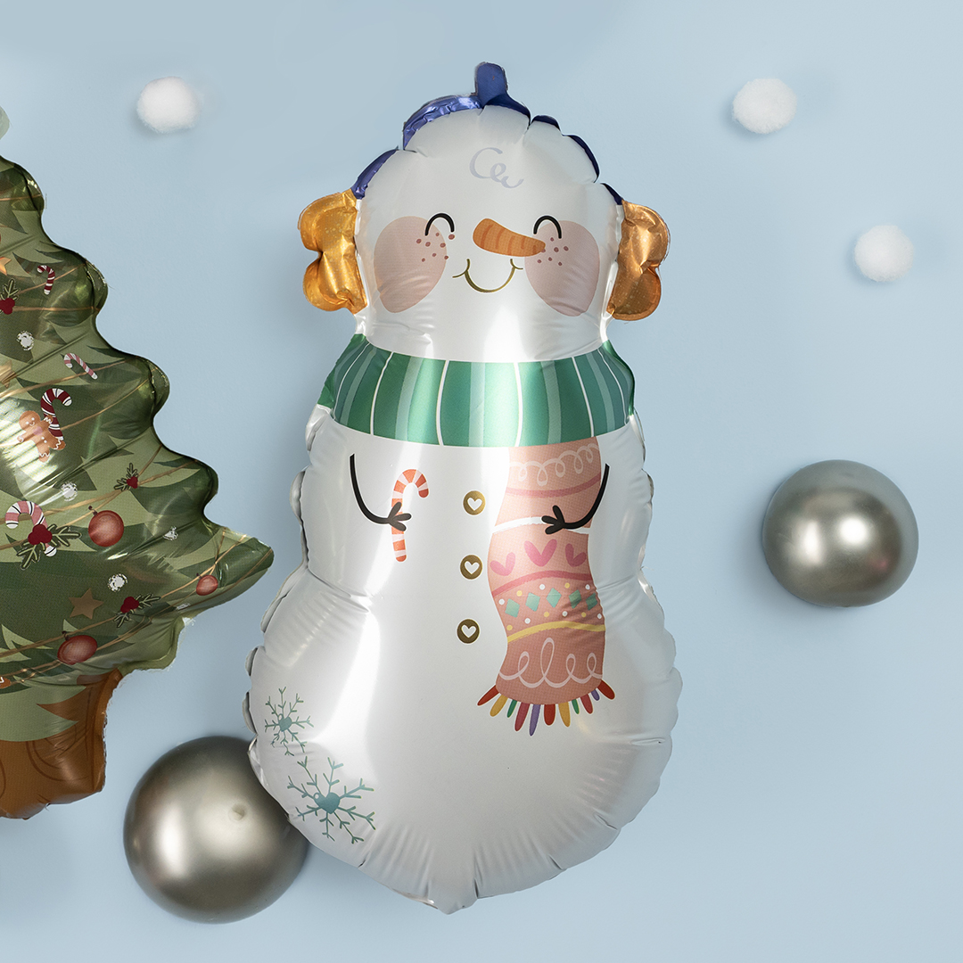 Шар (14''/36 см) Мини-фигура, Снеговичок, 1 шт.