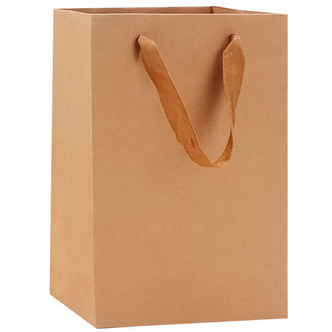 Пакет подарочный, Крафт 260гр, Люкс, 20*15*7 см, 1 шт.