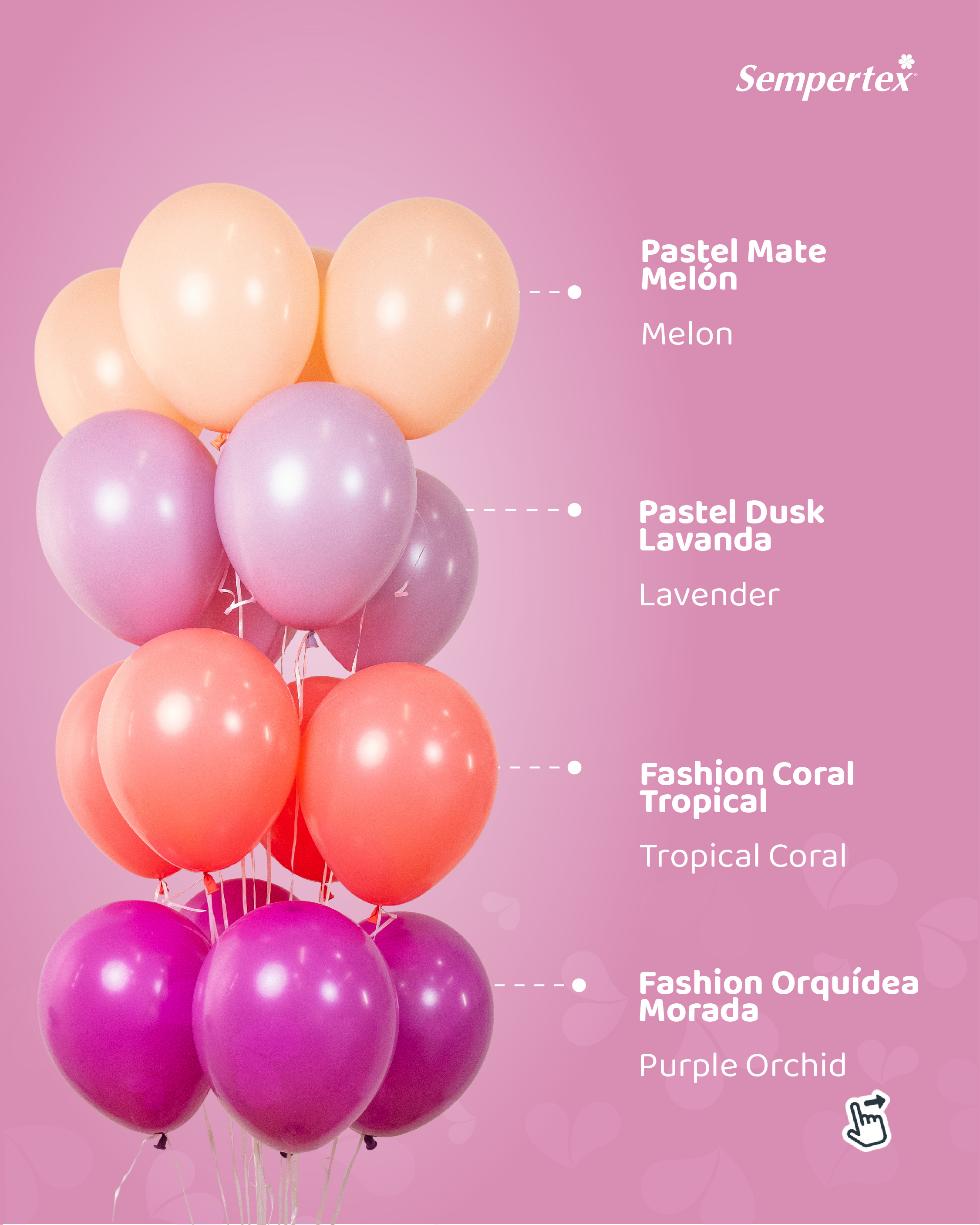 Шар (12''/30 см), Тропический коралл (059), пастель, 50 шт.