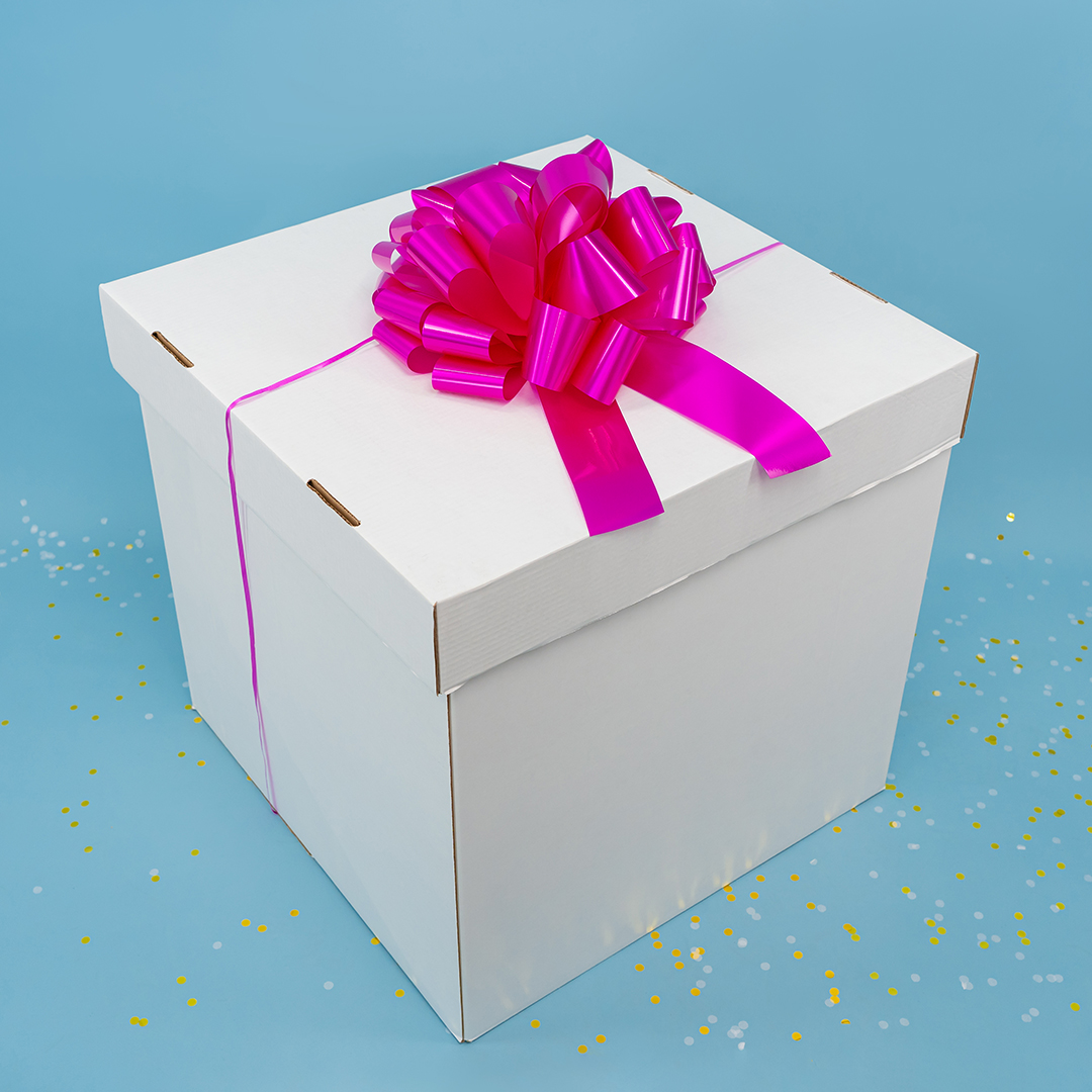 Бант Шар, Фуксия, Лаковый, 36 см, 1 шт. в упак. 