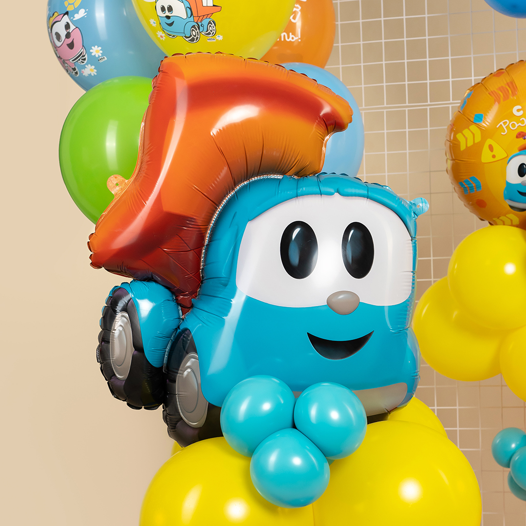 Шар (30''/76 см) Фигура, Грузовичок Лёва, 1 шт. в уп.