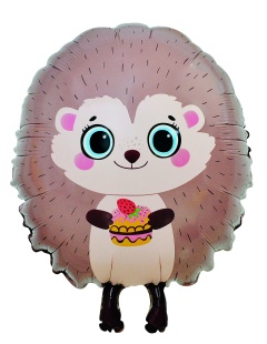Шар (31''/79 см) Фигура, Ежик с кексиком, 1 шт. в уп.