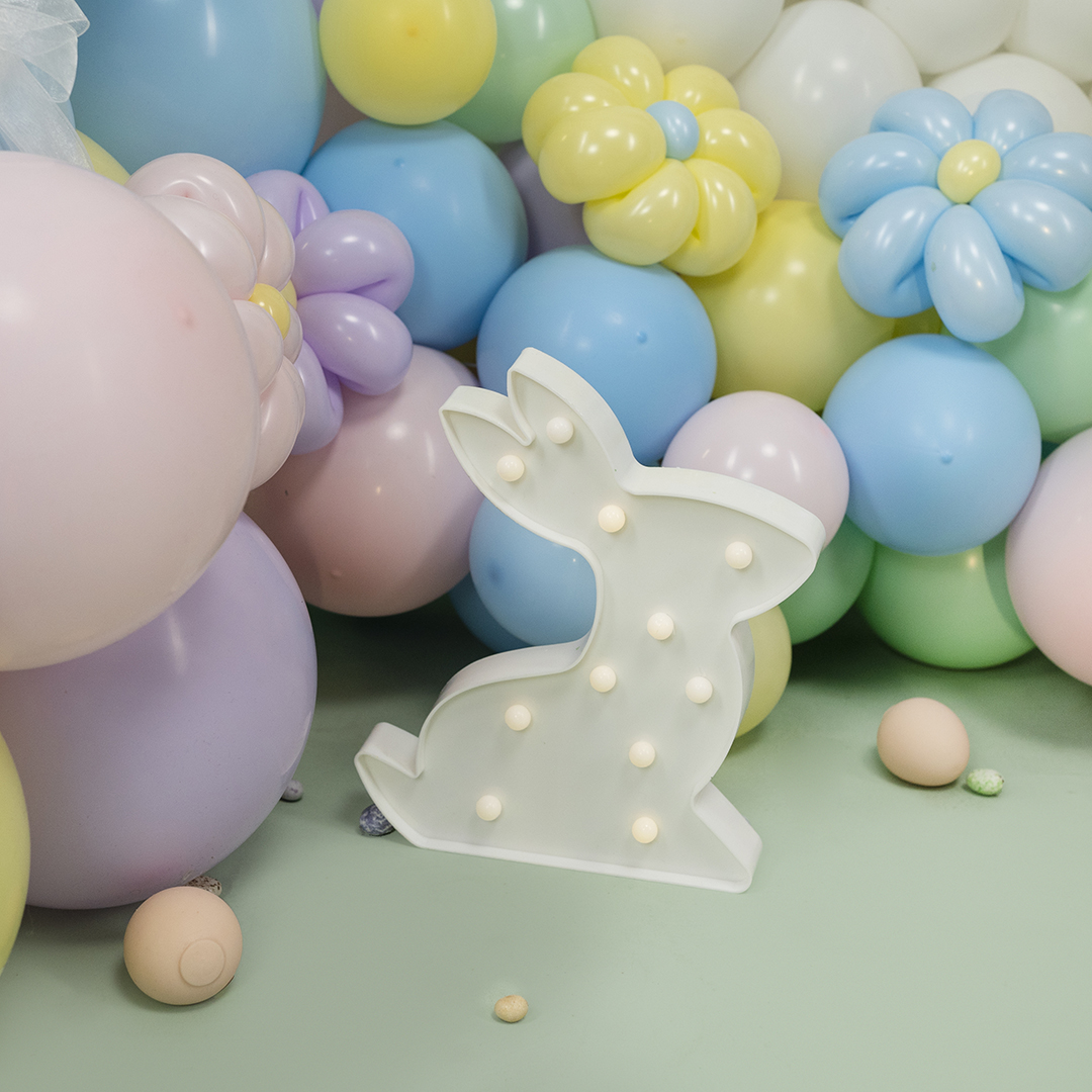 Световая фигура Кролик, 18*24*3,3 см. Белый, 1 шт.