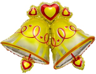 Шар (35''/89 см) Фигура, Колокольчики, 1 шт. в уп.