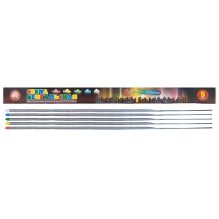 Бенгальский огонь 240 сек, Северное сияние, Ассорти, 65 см, 5 шт.