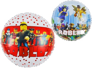 Шар (18''/46 см) Круг, Блоки, Любимая игра, Дизайн №1, 1 шт. в уп. (цв.этик.)