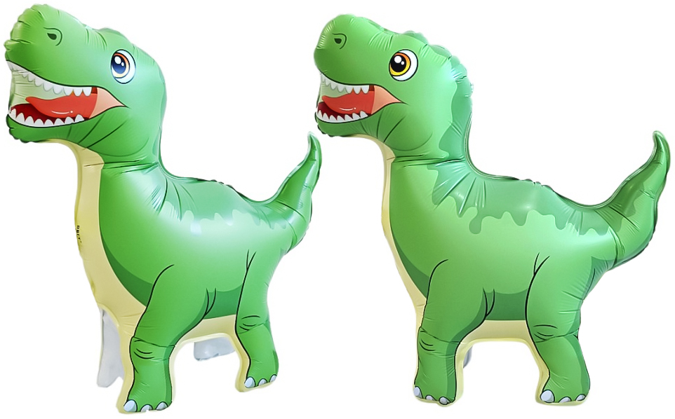 Шар (24''/61 см) Фигура 3D, Динозавр Тираннозавр, Зеленый, 1 шт.