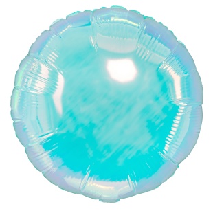 Шар (18''/46 см) Круг, (надув воздухом), Голубой, Хамелеон, 1 шт. в уп.