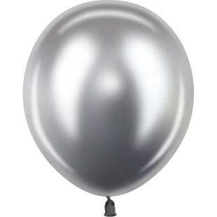 Шар (10''/25 см), Серебро, хром, 50 шт.