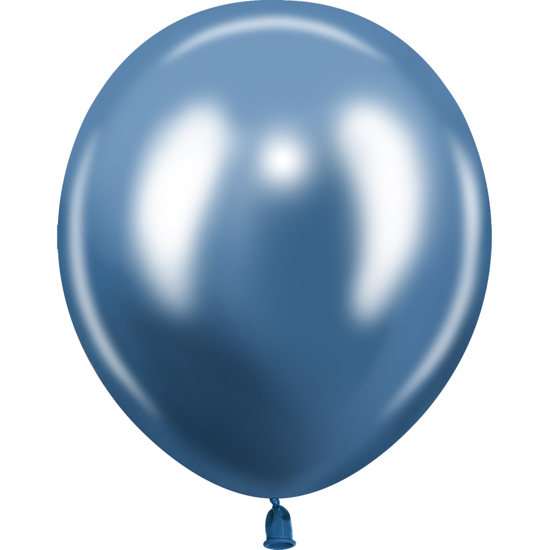 Шар (5''/13 см), Синий, хром, 50 шт.