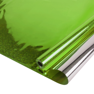 Упаковочная пленка 30мкм (0,7*8 м) Голограмма, Зеленый, Голография, 1 шт.