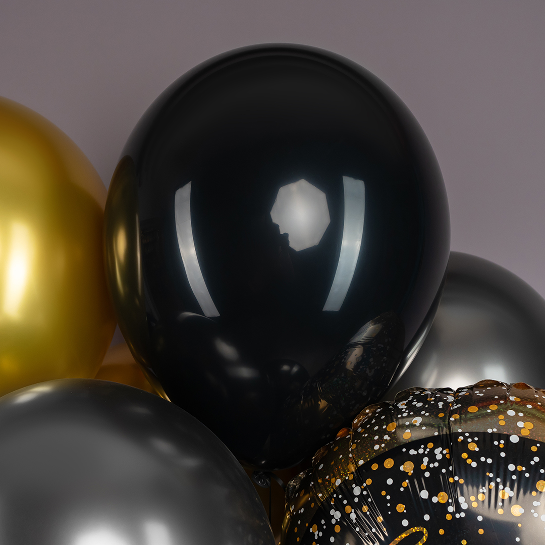 Шар (12''/30 см), Черный, пастель, 100 шт.