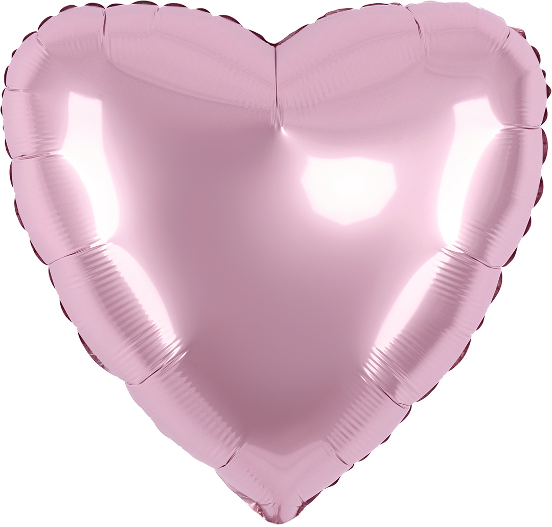 Шар (9''/23 см) Мини-сердце, Розовый, Макарунс, 1 шт.