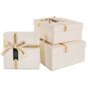 Набор коробок Элегант, Белый, 19*19*9,8 см, 3 шт. в упак. 