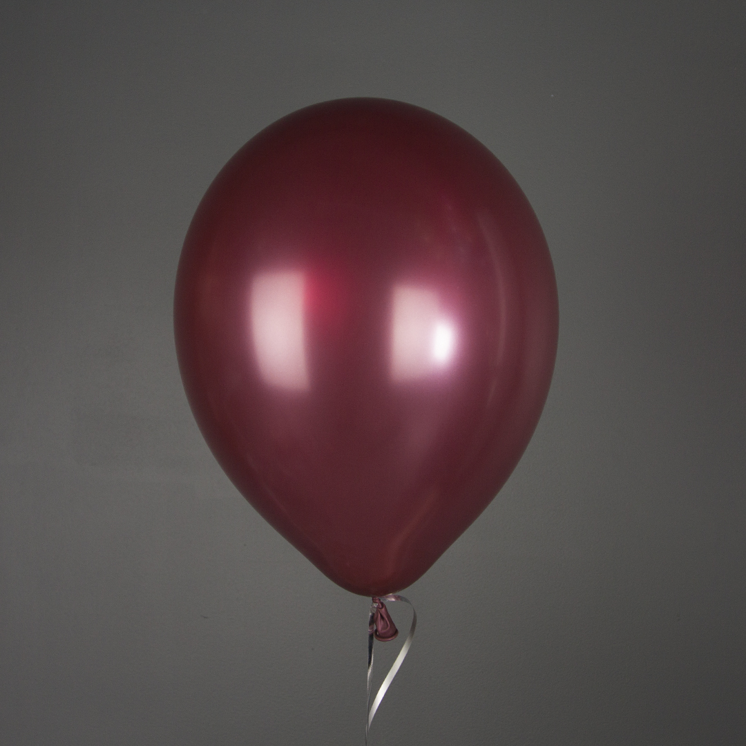 Шар (12''/30 см), Бургундия, металлик, 100 шт.