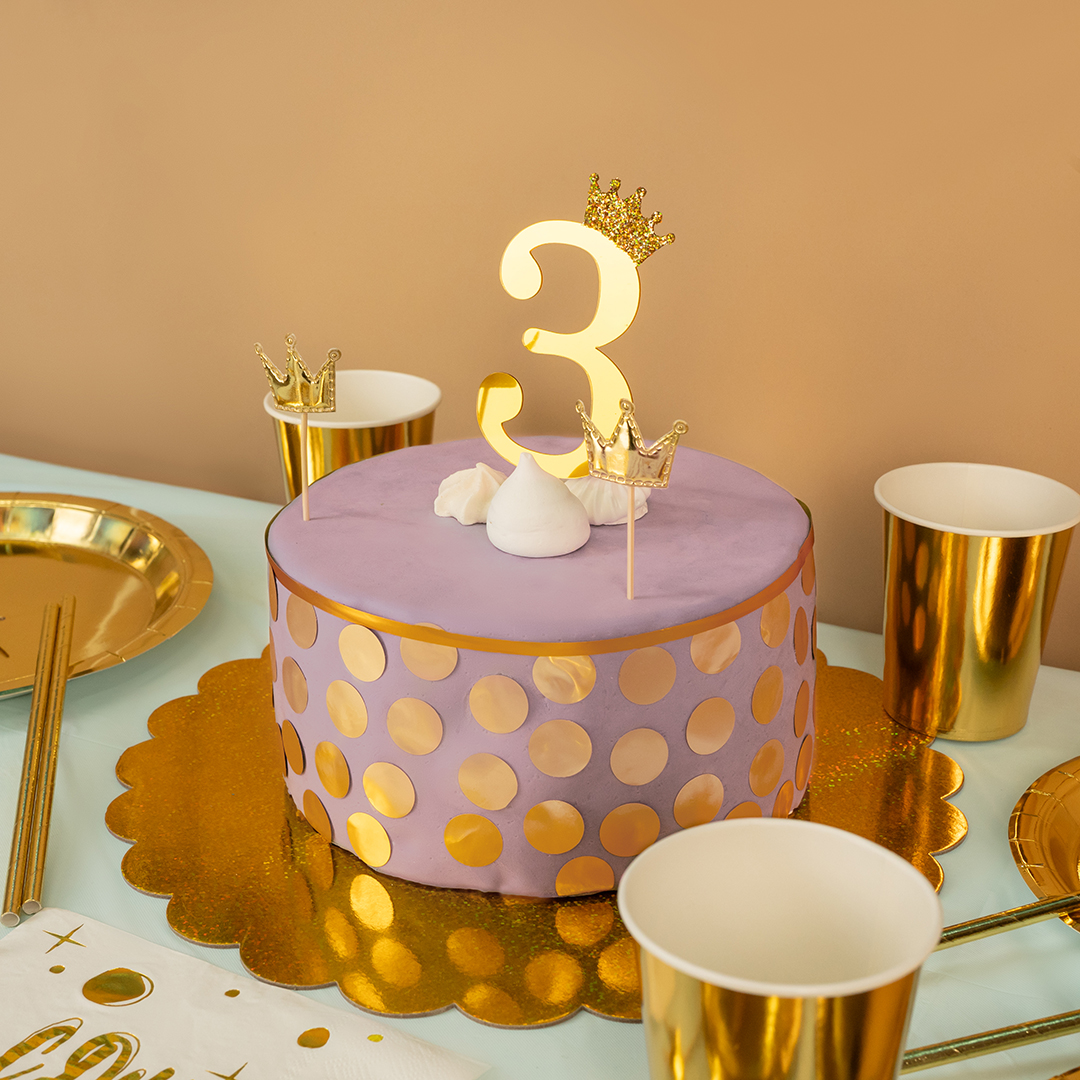 Стаканы (250 мл) Золото, Металлик, 6 шт.