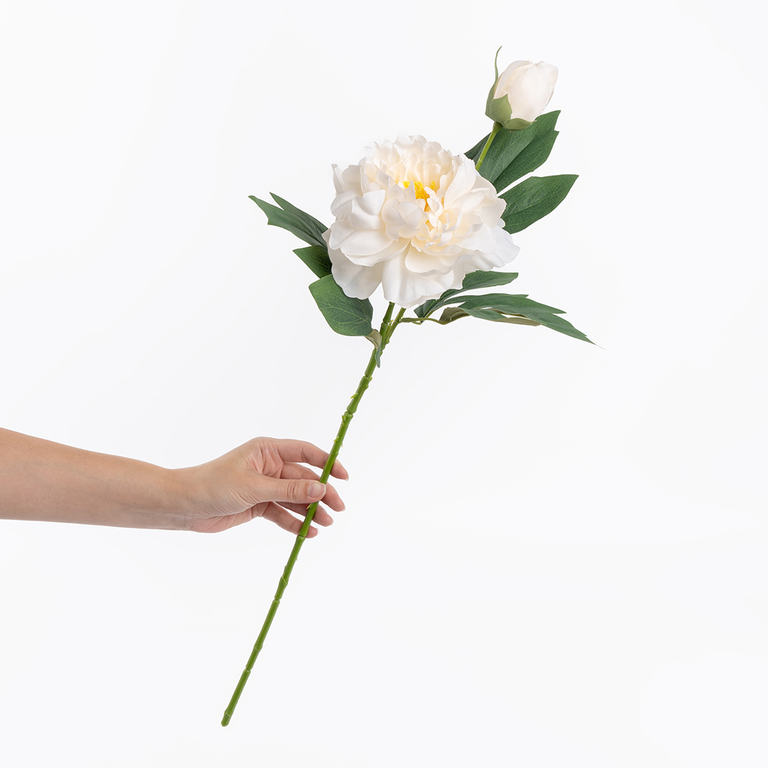 Пион, искусственный, Шампань, 60 см, 1 шт. в упак. 