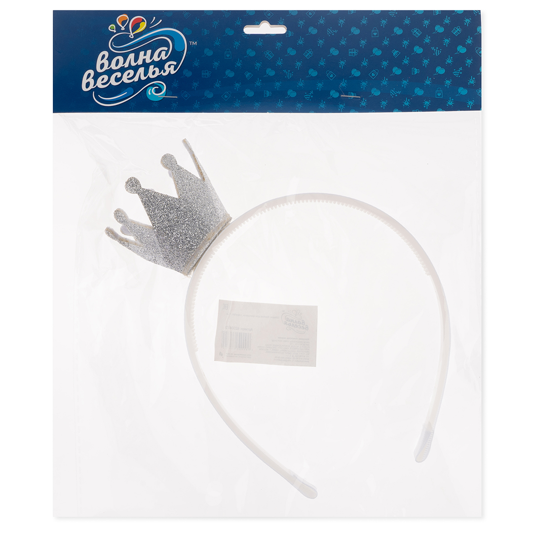 Ободок, Корона для принцессы, Серебро, 1 шт. 