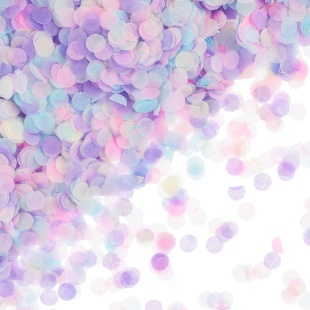 Конфетти тишью Круг, Нежнейший микс, 1 см, 50 г.