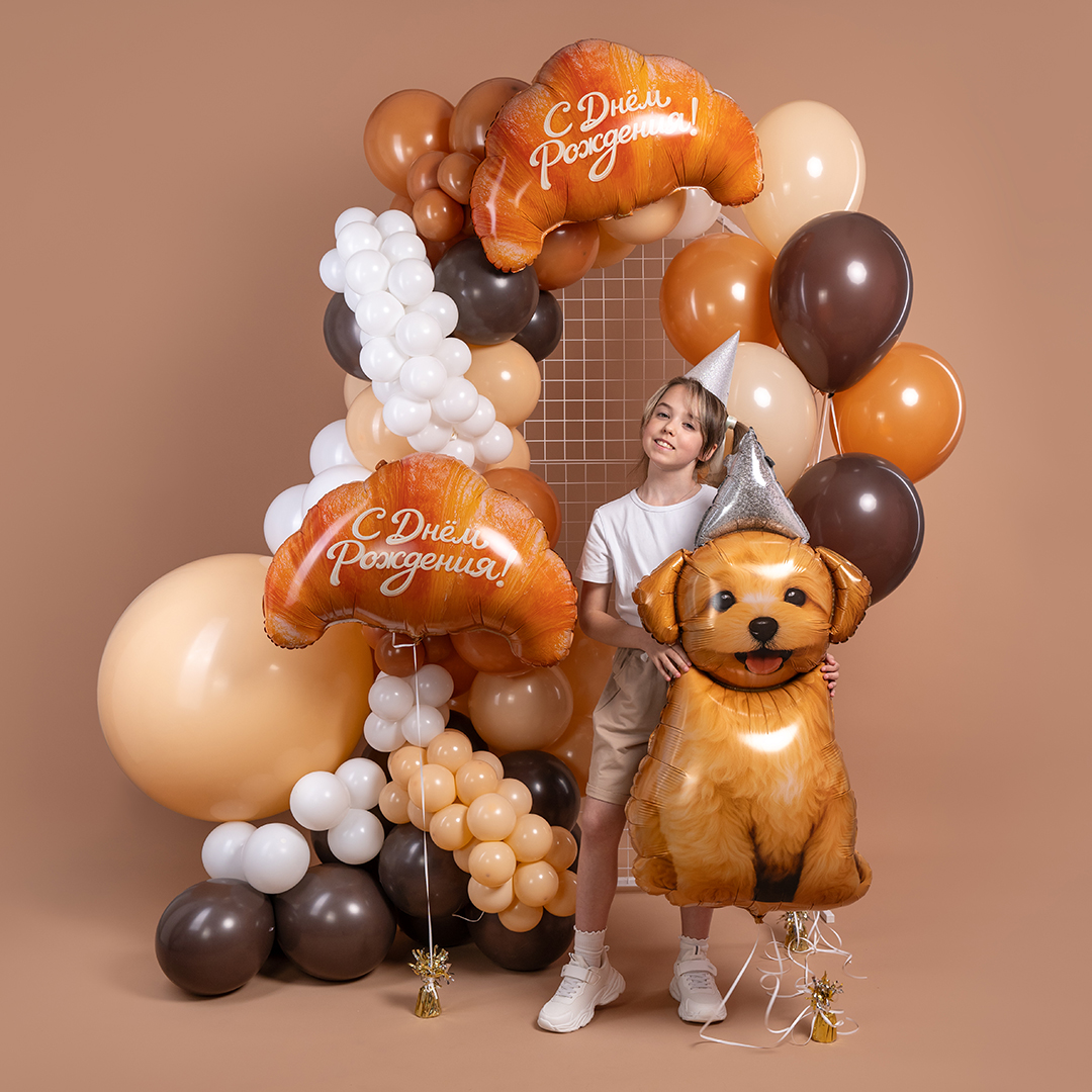 Шар (29''/74 см) Фигура, Круассан, С Днем Рождения, 1 шт. в уп.