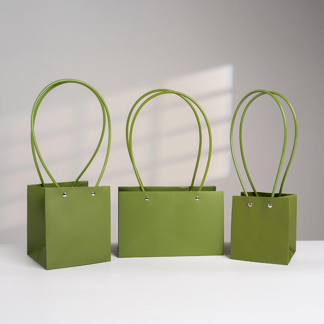 Пакет для цветов, Мастхэв, Авокадо, 15*13*13 см, 1 шт.