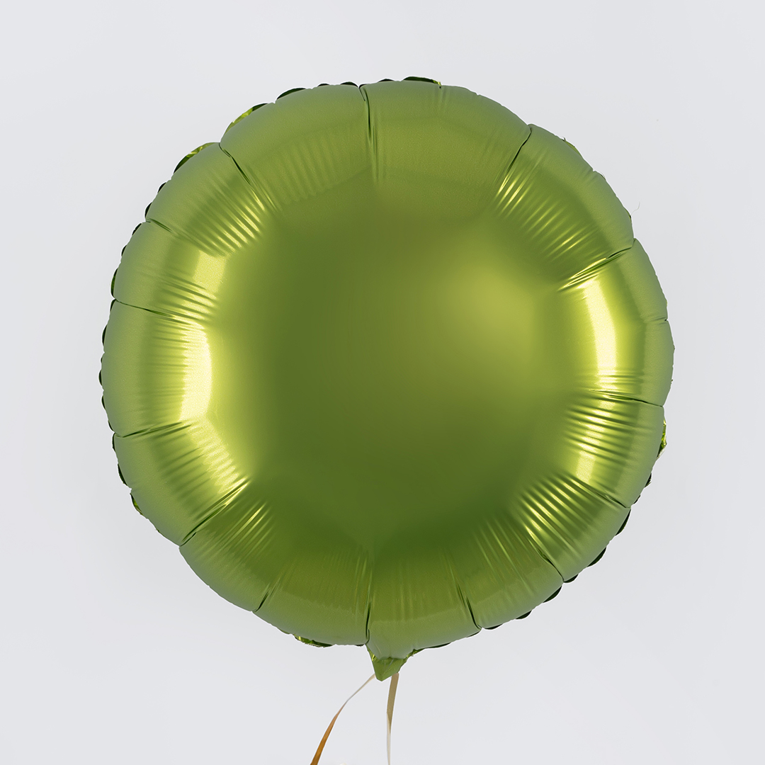 Шар (18''/46 см) Круг, Зеленый чай, Сатин, 1 шт.