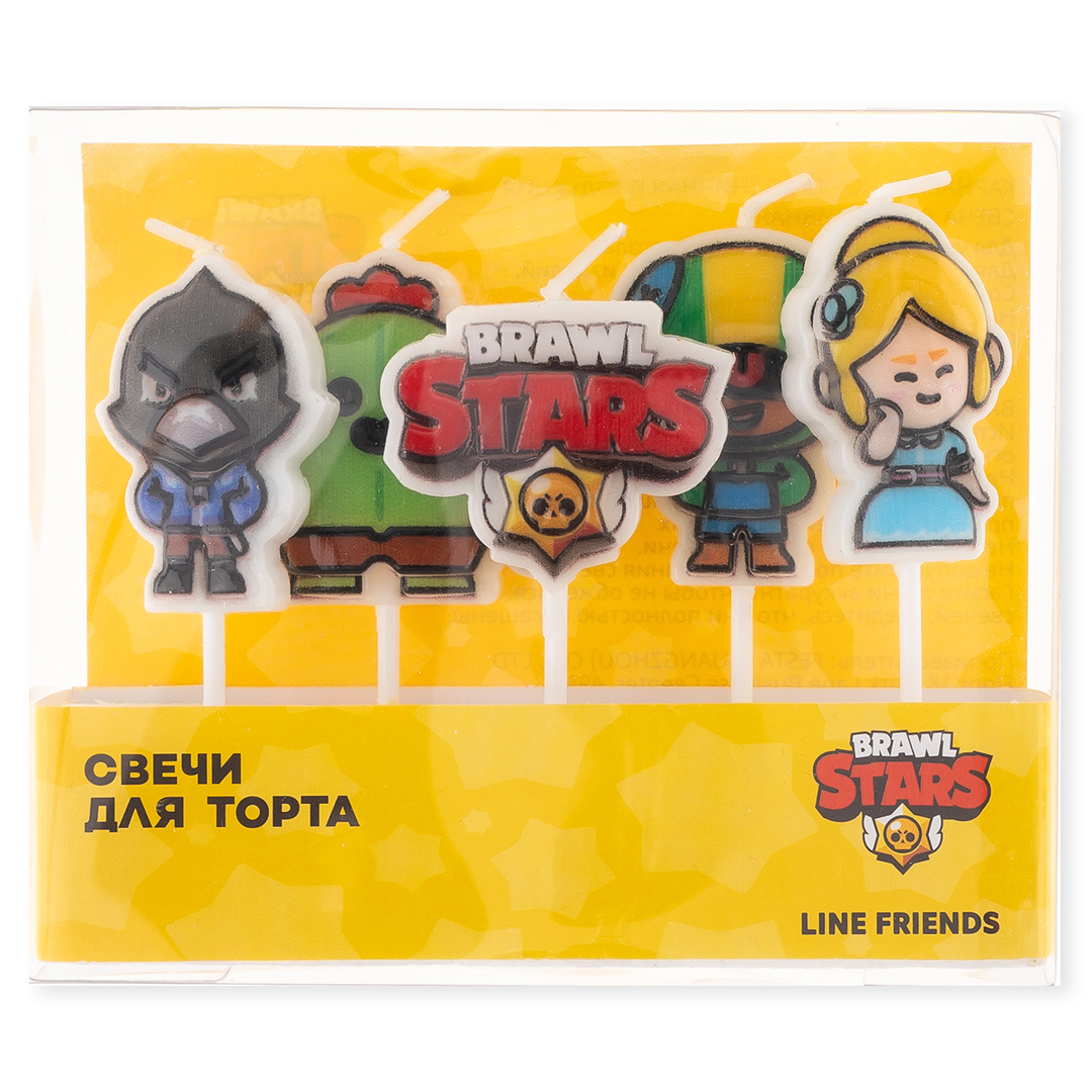 Свечи Game Party, Звездные бойцы, 5 шт. с держат.