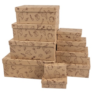 Набор коробок Волшебная школа, 33*20*13 см, 10 шт. в упак. 